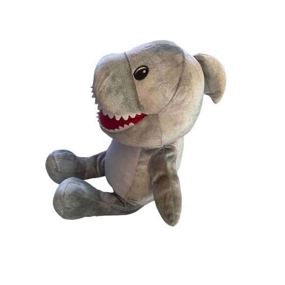 Build-A-Bear Workshop Gray White Great White Toothy Shark Plush Stuffed Animal - Picture 4 of 15